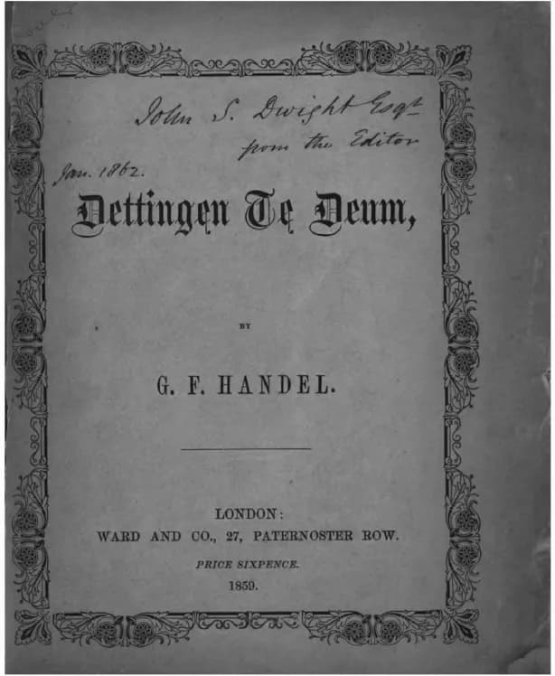 Imslp - Pmlp - Handel Dettingen Te Deum — first page