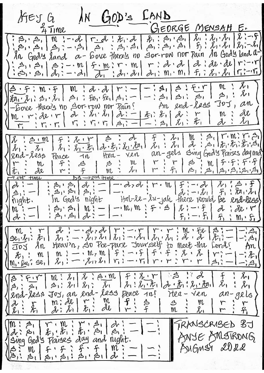 In God's Land — first page