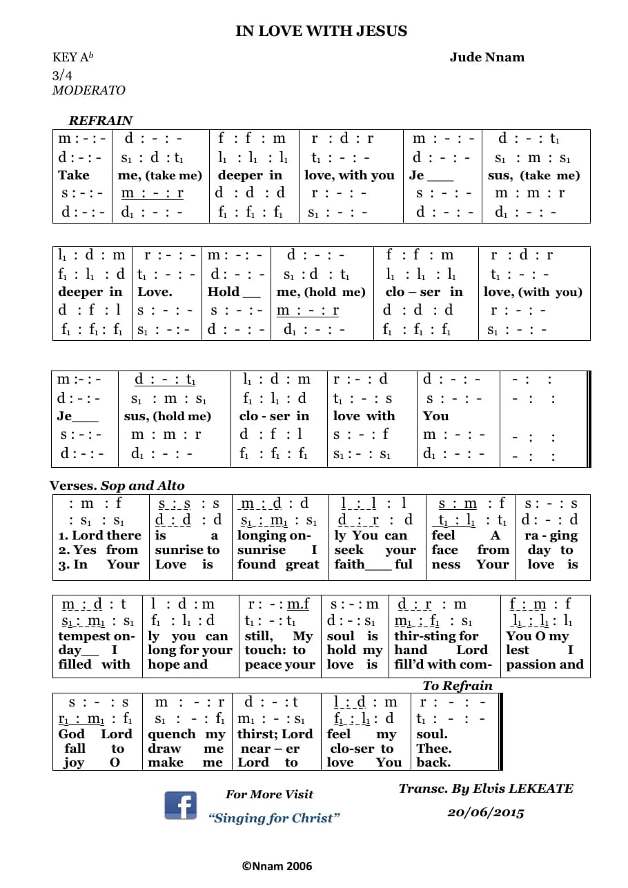 In Love with Jesus — first page