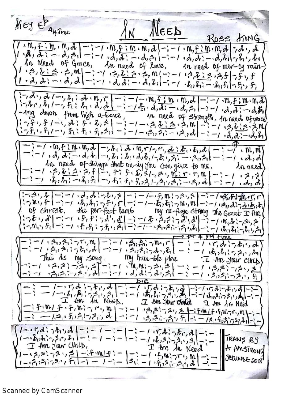 In Need — first page