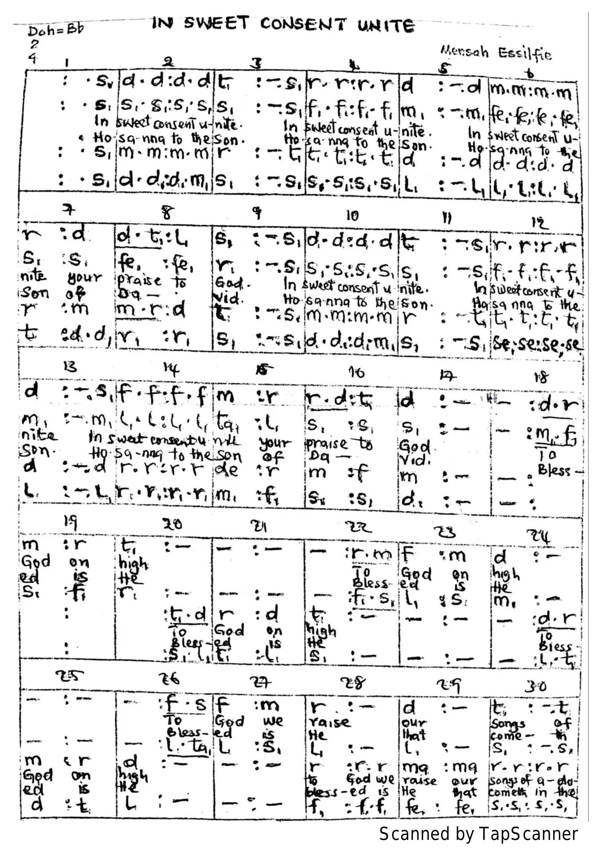 In Sweet Consent Unite — first page