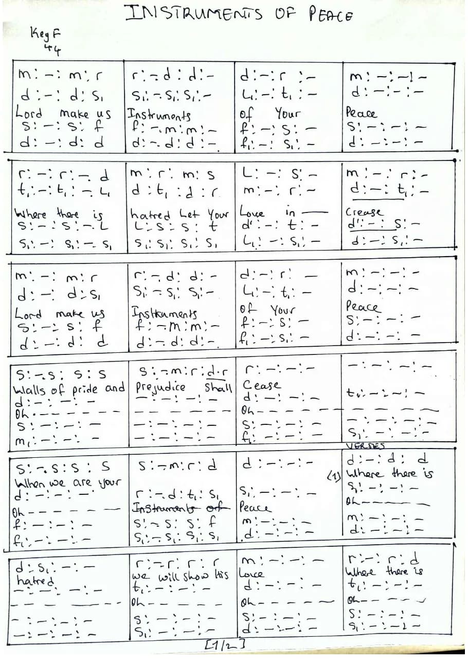 Instruments of Peace. — first page