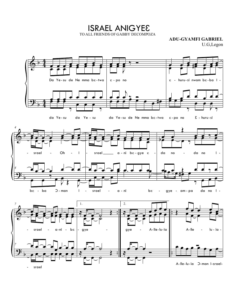 Israel Anigye — first page