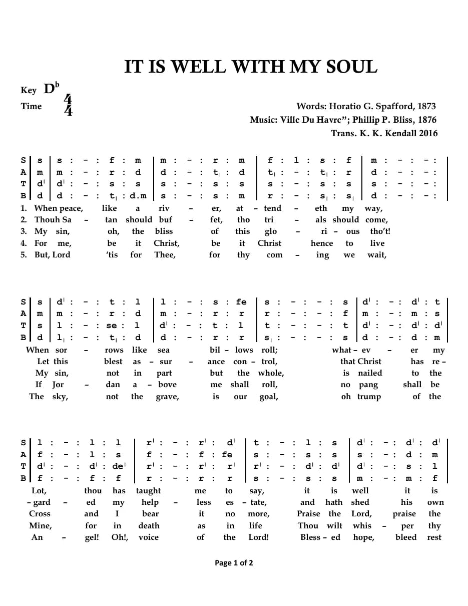 It Is Well with My Soul-1 — first page