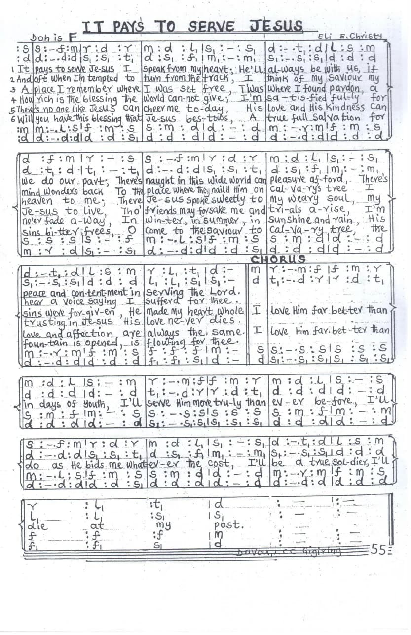 It Pays to Serve Jesus — first page