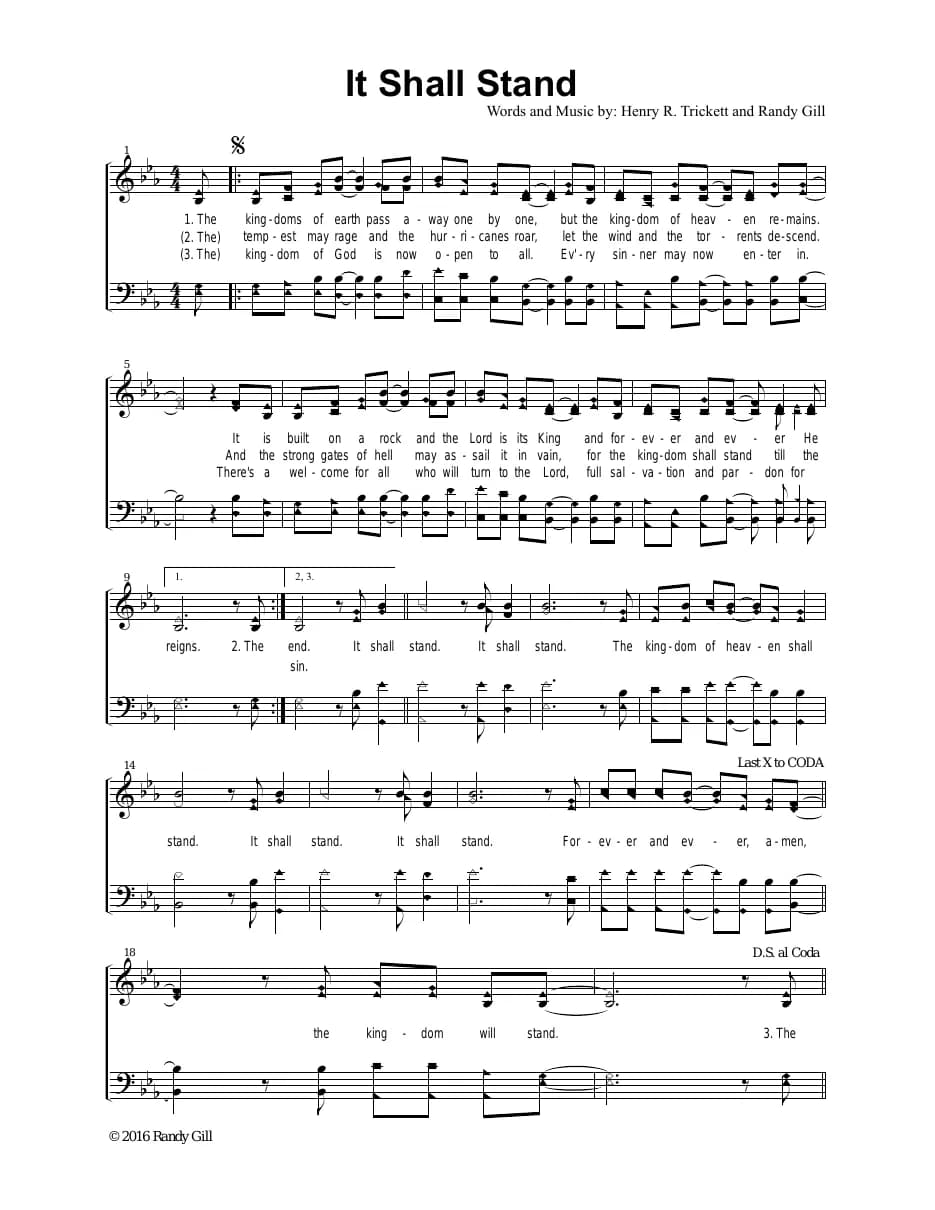 It Shall Stand — first page