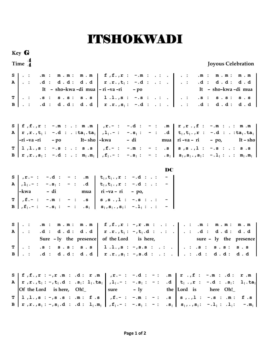 Itshokwadi — first page