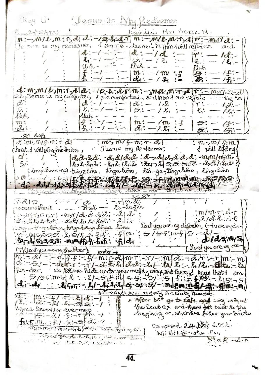 Jesus Is My Redeemer — first page