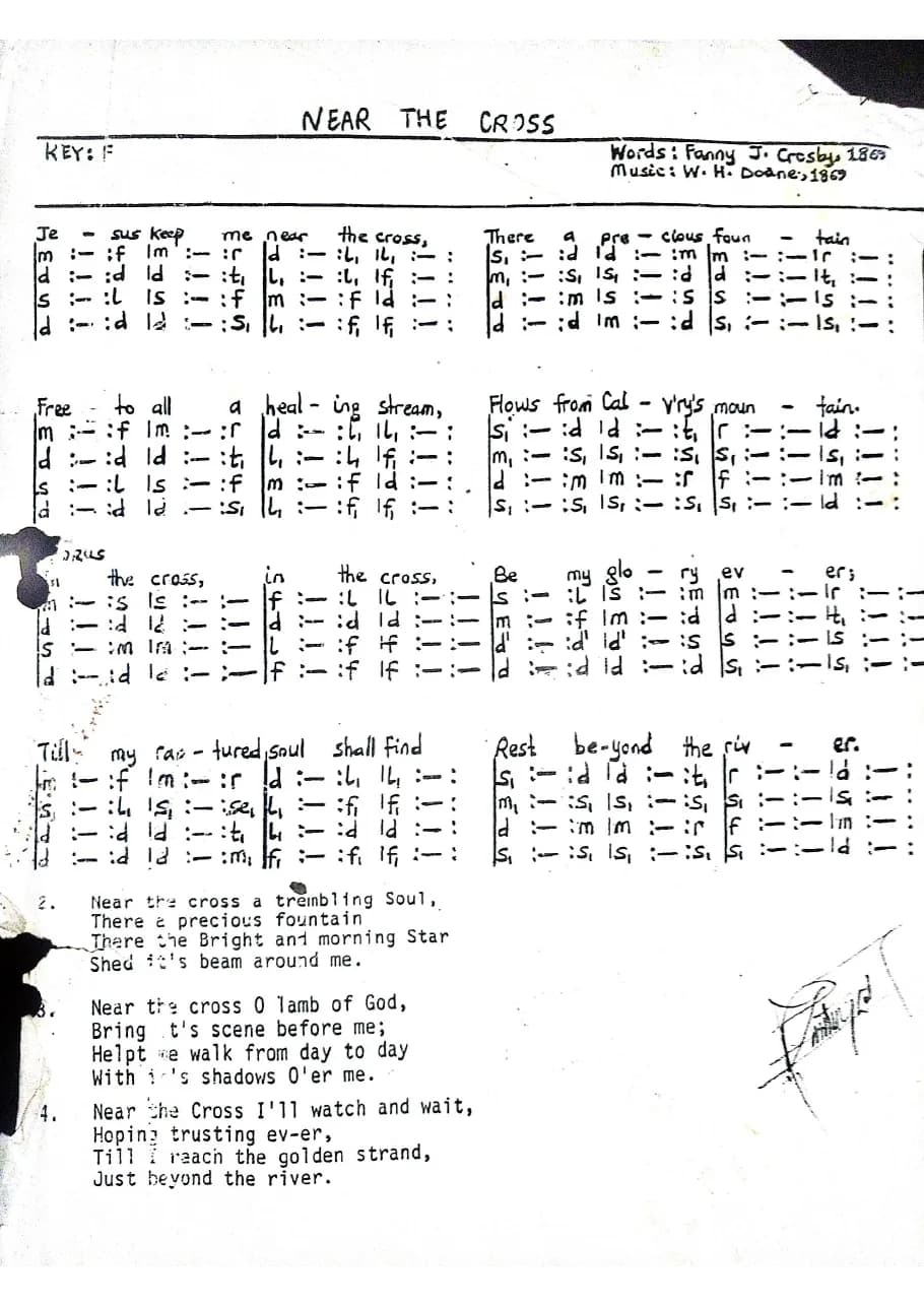 Jesus Keep Me Near the Cross — first page