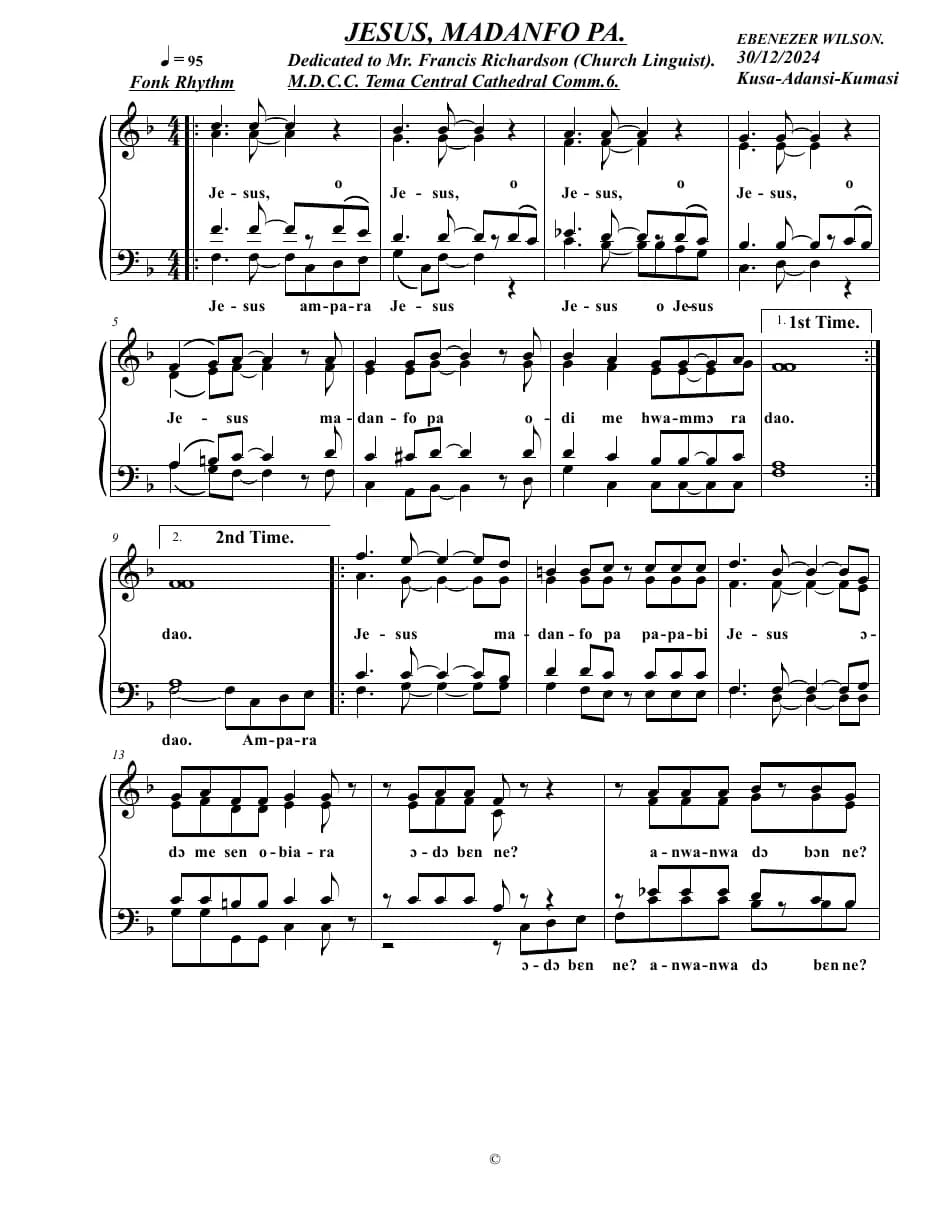 Jesus, Madanfo Pa — first page