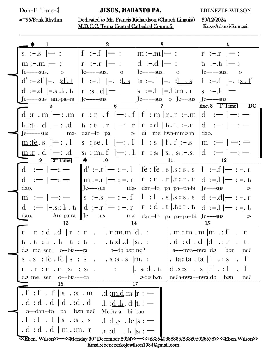 Jesus, Madanfo Pa — first page