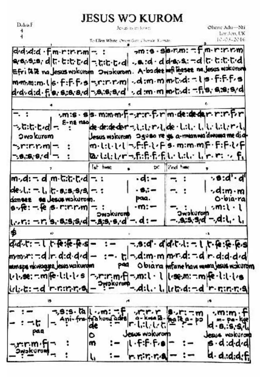 Jesus Wo Krom — first page