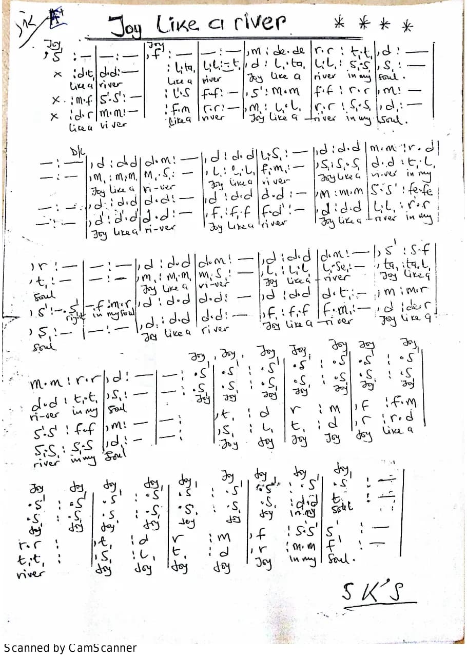 Joy Like a River — first page