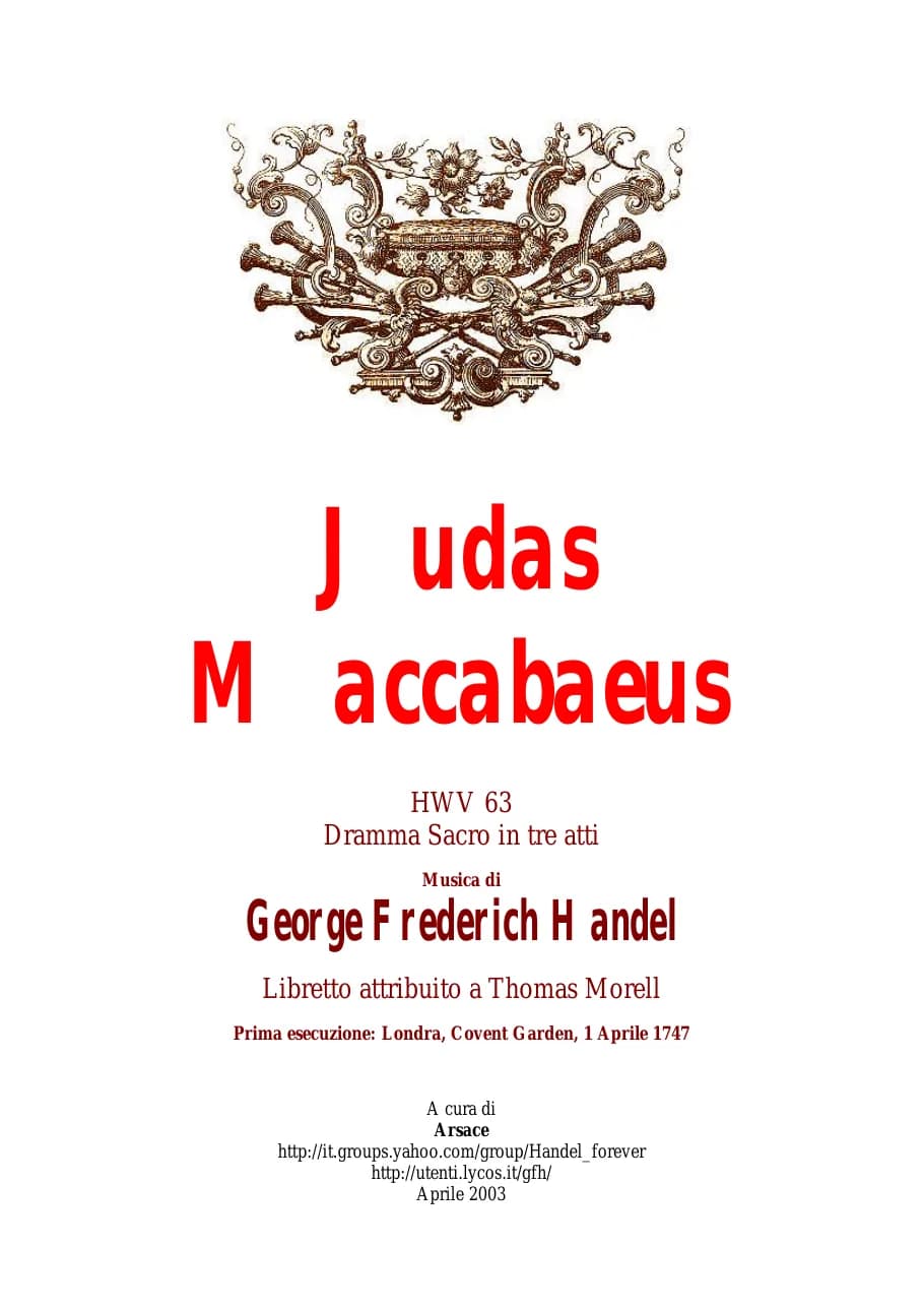 Judas Maccabaeus — first page
