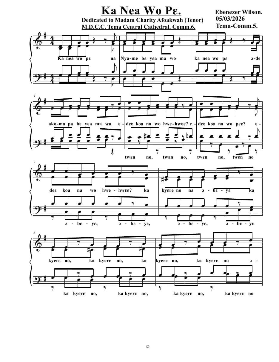 Ka Nea Wo Pe — first page