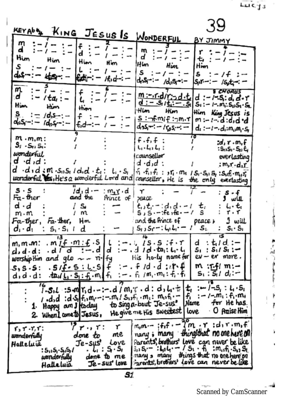 King Jesus Is Wonderful — first page