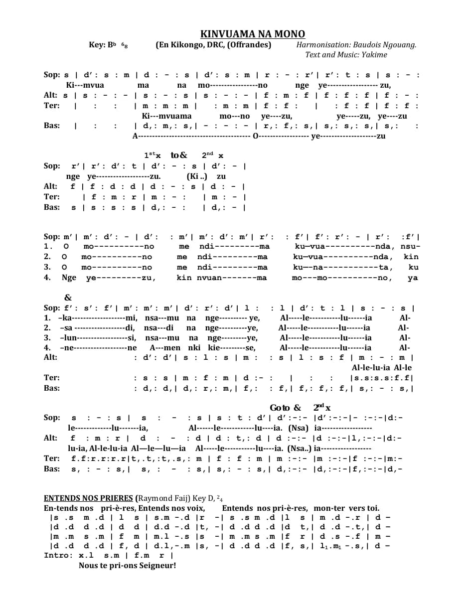 Kinvuma Na Mono — first page