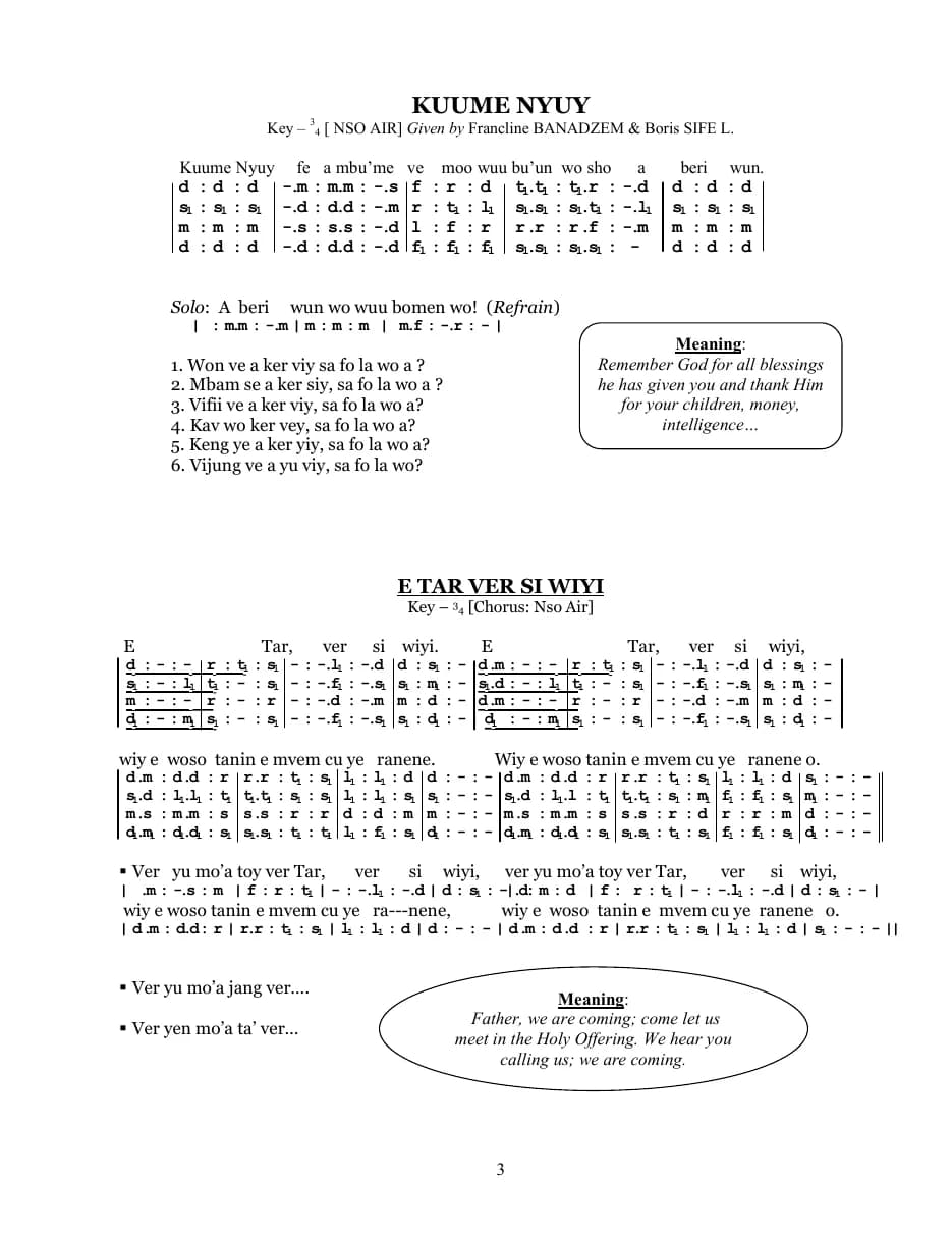 Kuume Nyuy - E Tar Ver Si Wiyi — first page