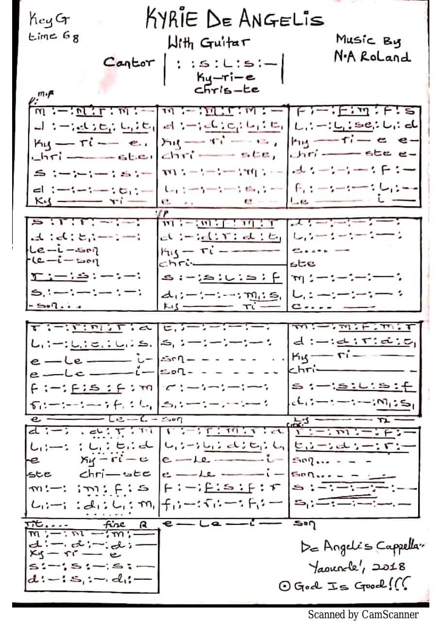 Kyrie de Angelis — first page