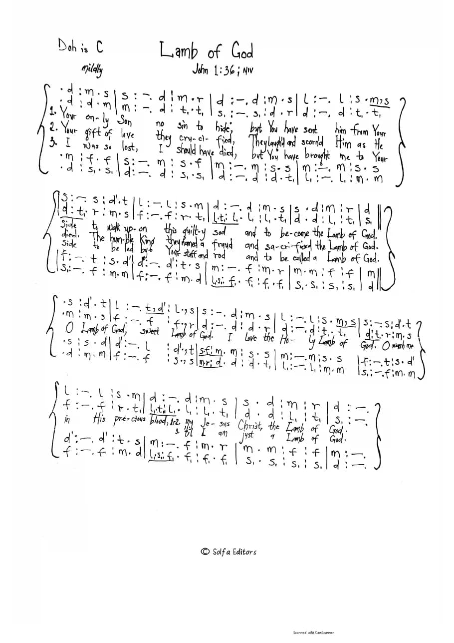 Lamb of God — first page