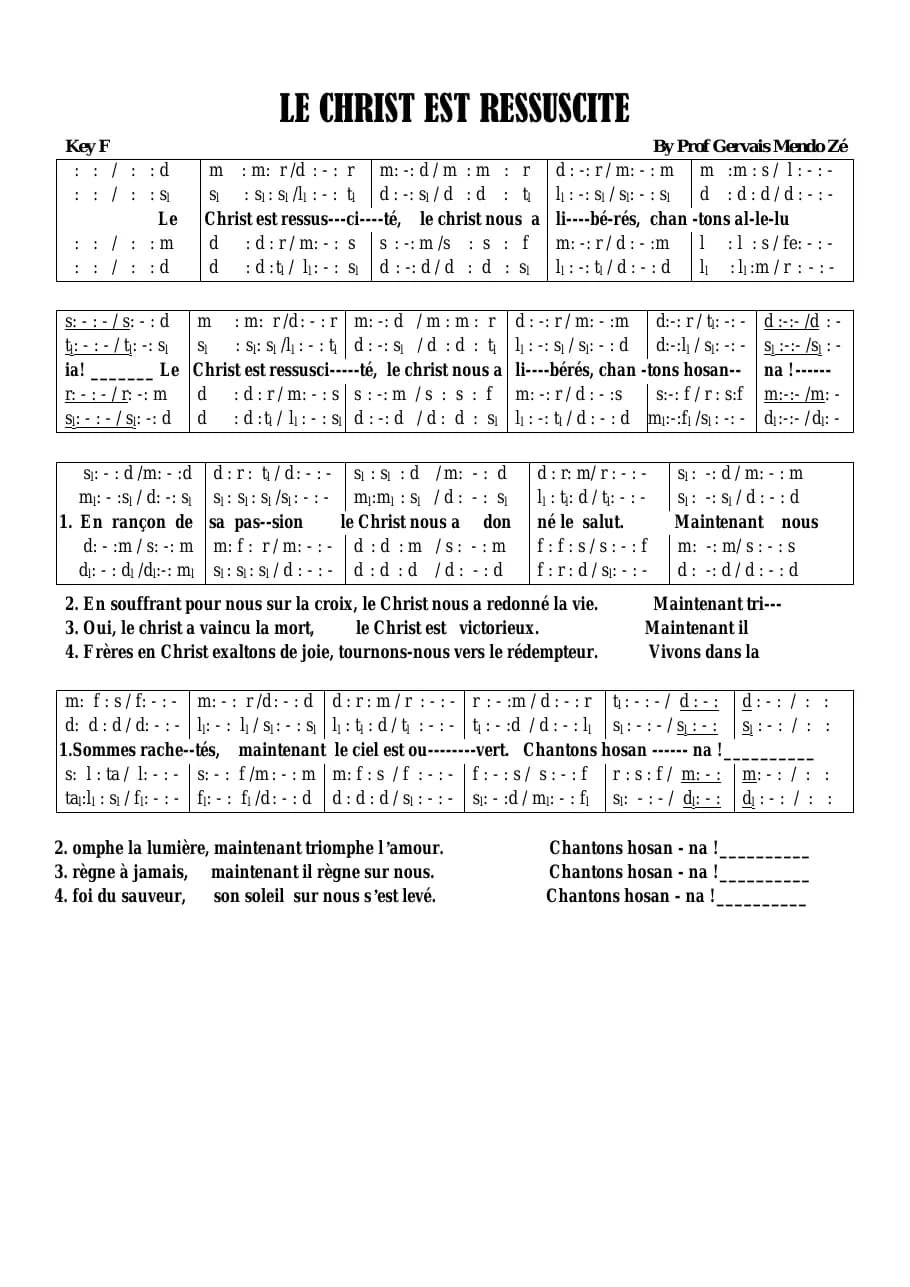 Le Christ Est Ressuscité — first page