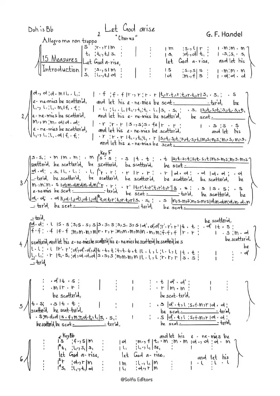 Let God Arise - Handel — first page
