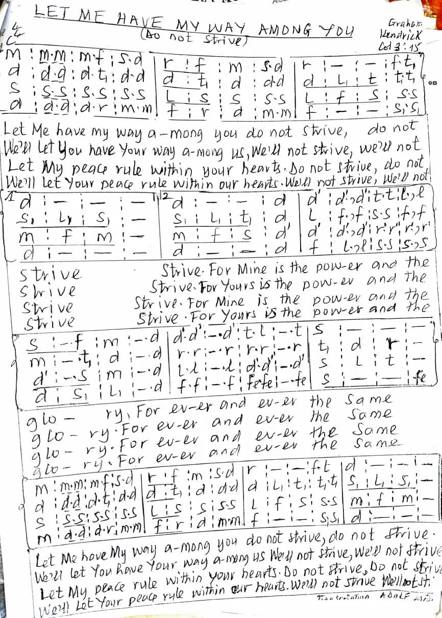 Let Me Have My Way Among You — first page
