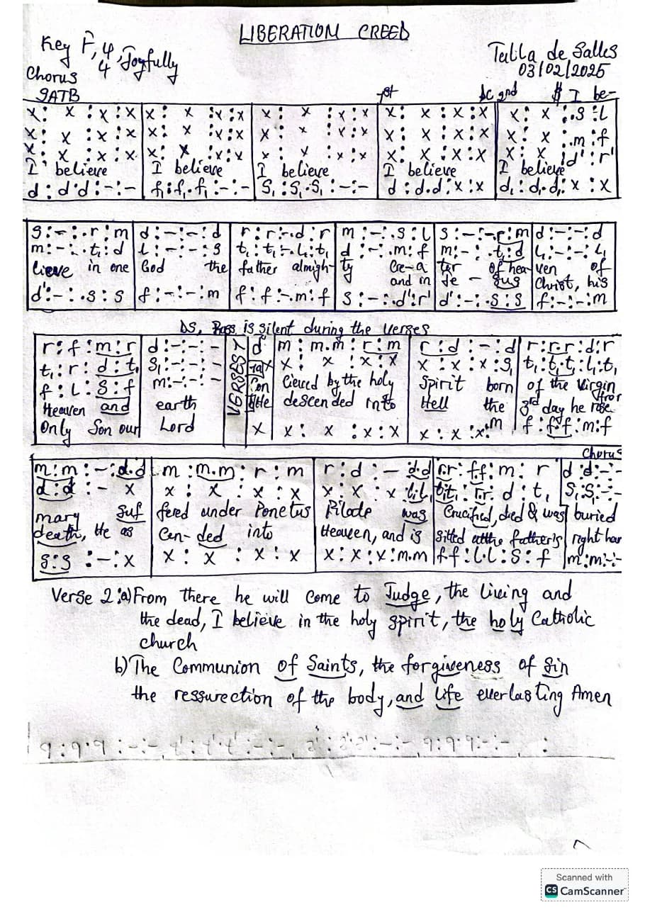 Liberation Creed — first page