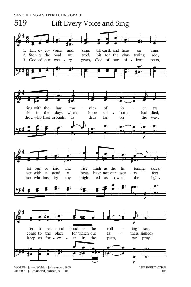 Lift Every Voice and Sing — first page