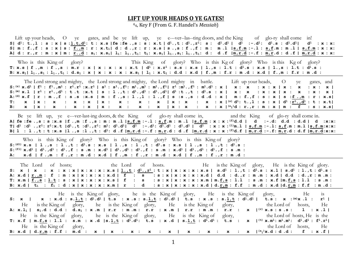 Lift Up Your Heads O Ye Gates - Copie — first page