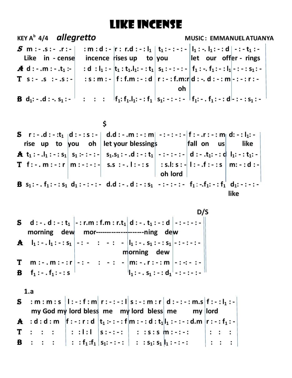 Like Incense — first page