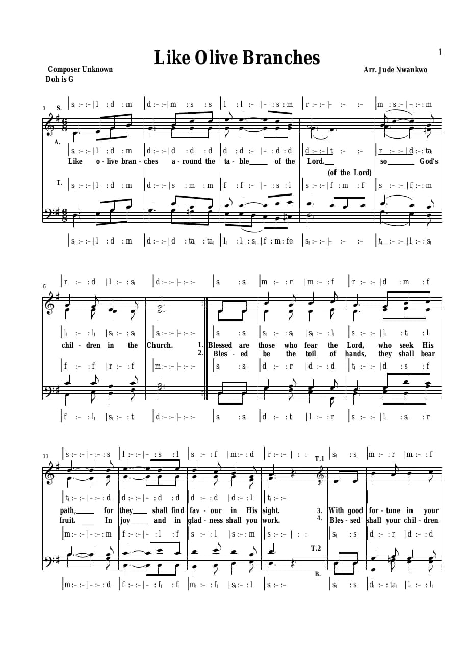 Like Olive Branches — first page