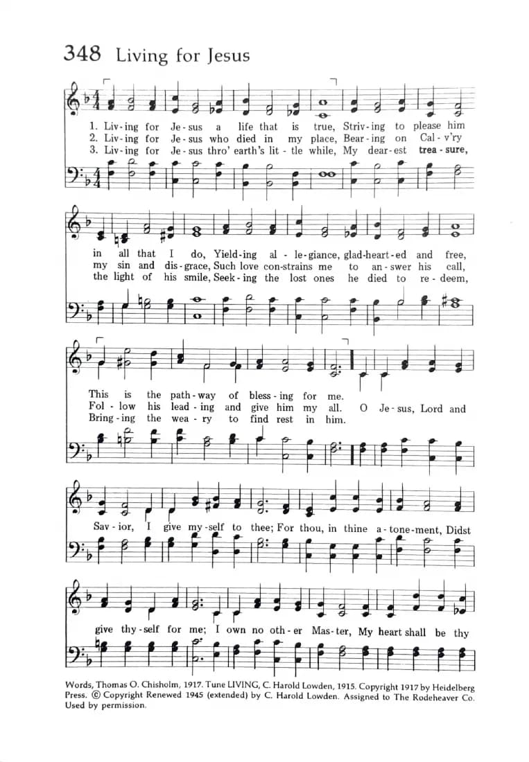 Living for Jesus — first page