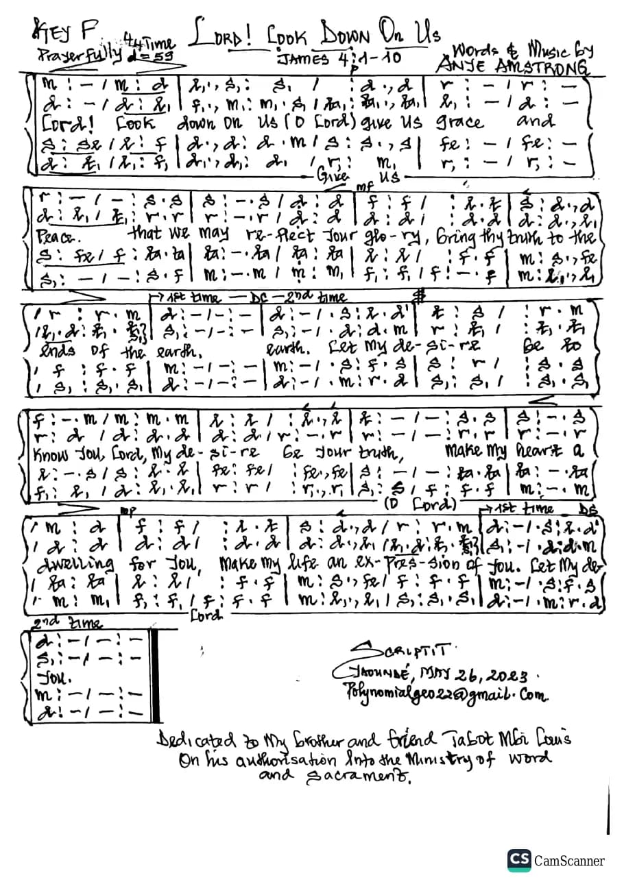 Lord! Look Down on Us Final — first page