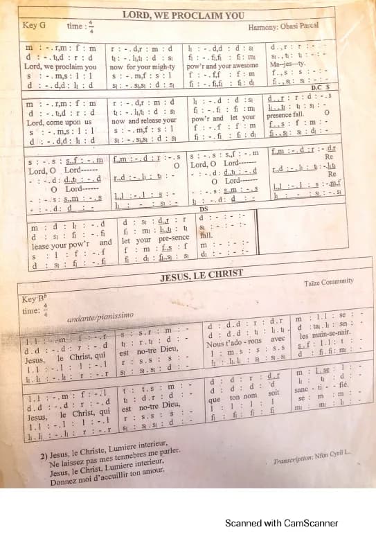 Lord, We Proclaim You Now — first page