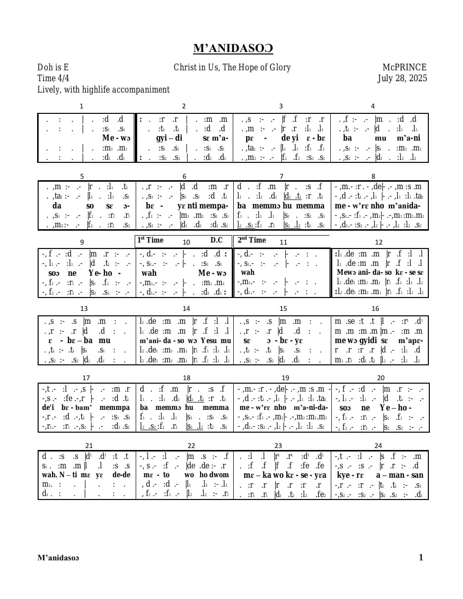 M'anidasoɔ — first page