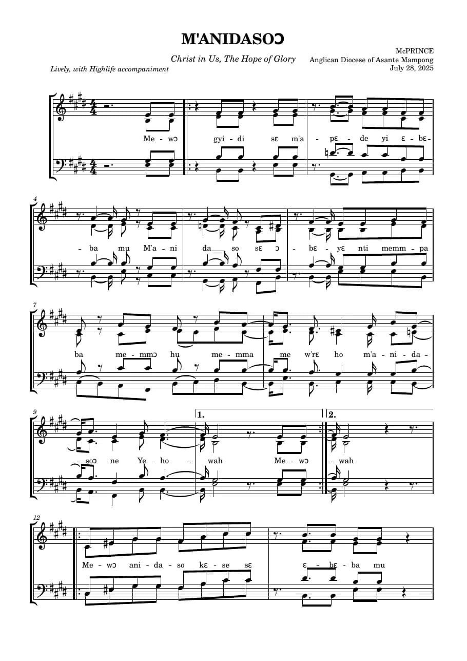 M'anidasoɔ — first page