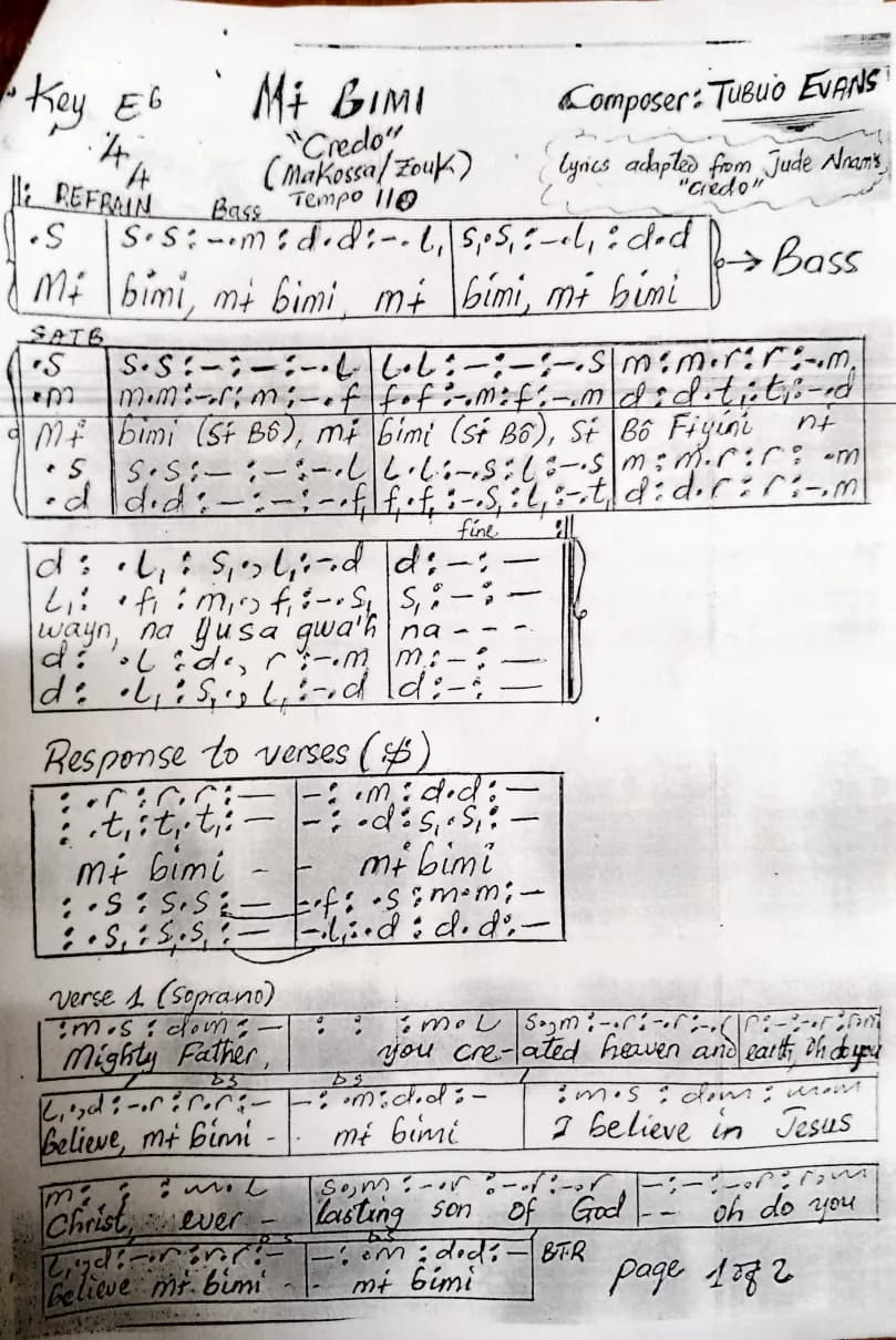 Mɨ Mbɨmi Bo Fɨyini — first page