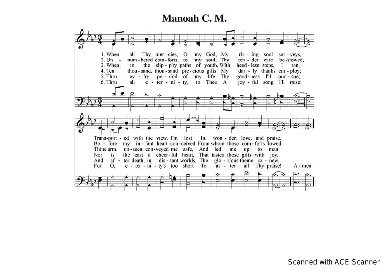 Manoah C.M — first page