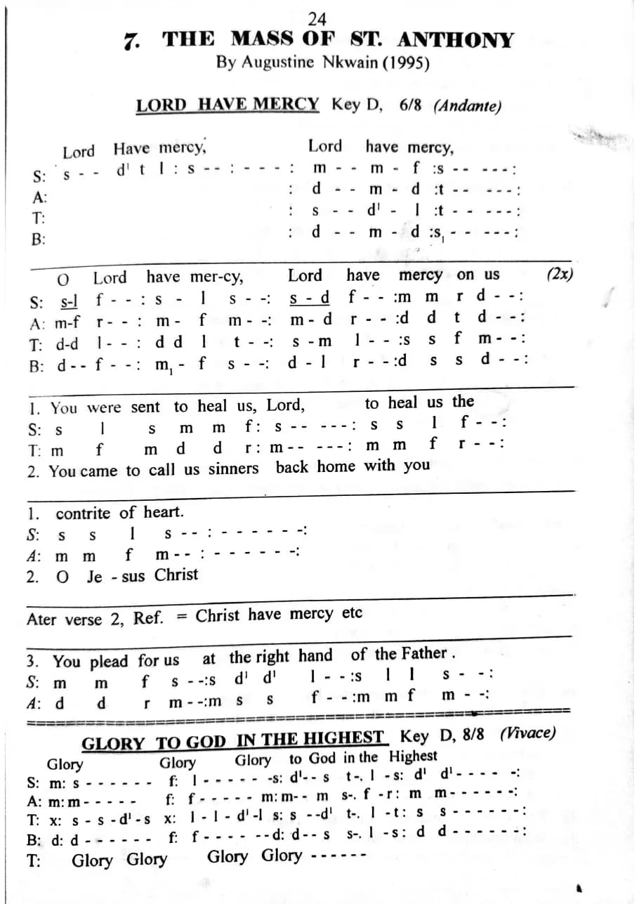 Mass of Saint Anthony — first page