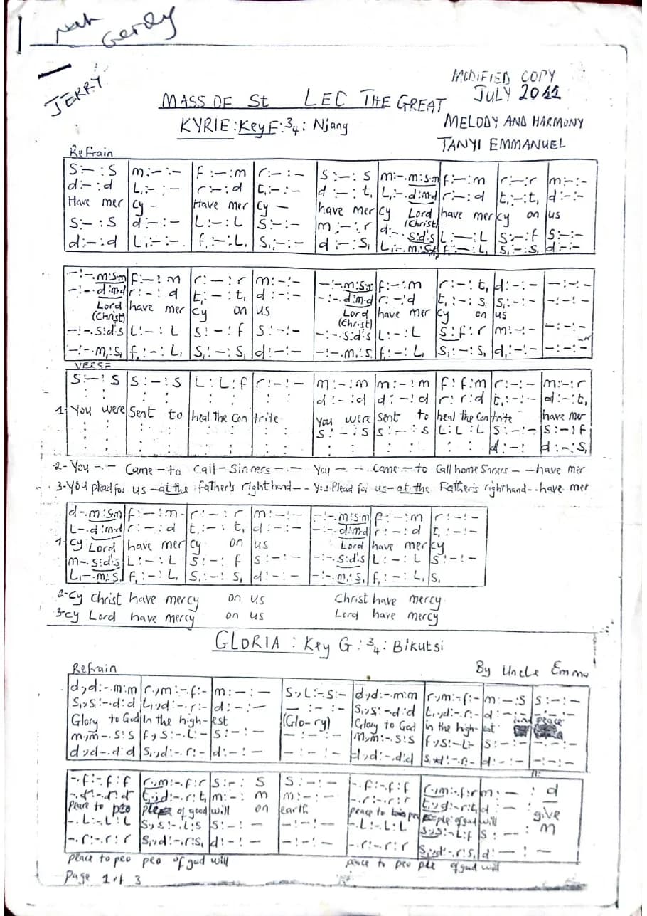 Mass of Saint Leo the Great — first page