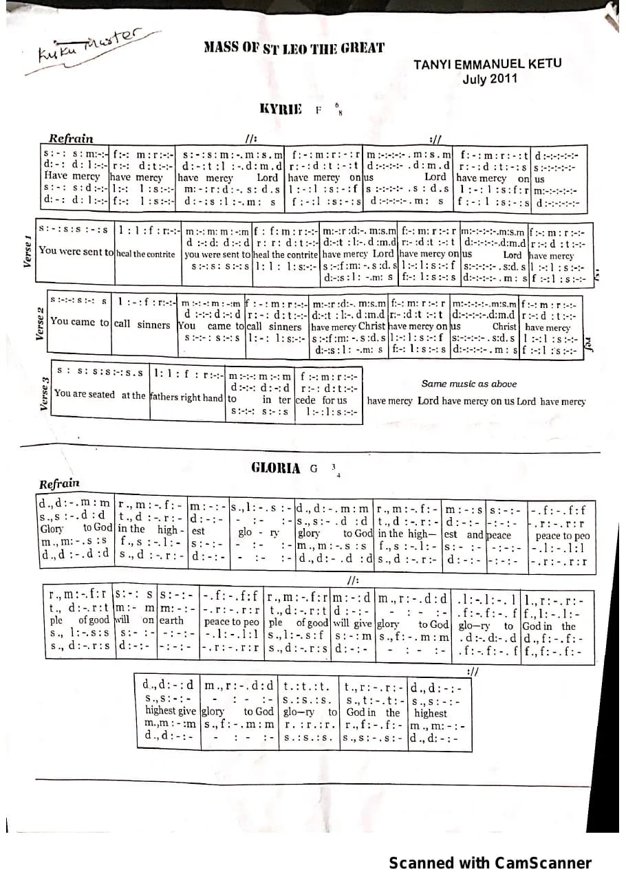 Mass of Saint Leo the Great — first page
