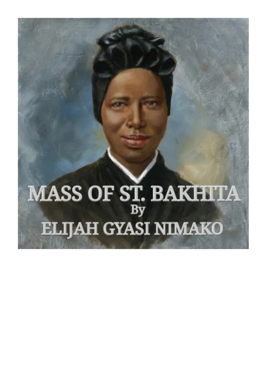 Mass of St. Bakhita — first page