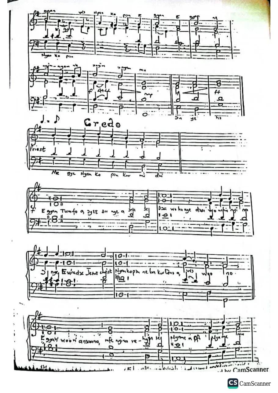 Mass of St. Cecilia Credo — first page