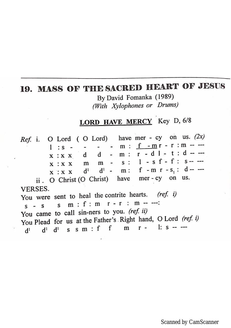 Mass of the Sacred Heart — first page