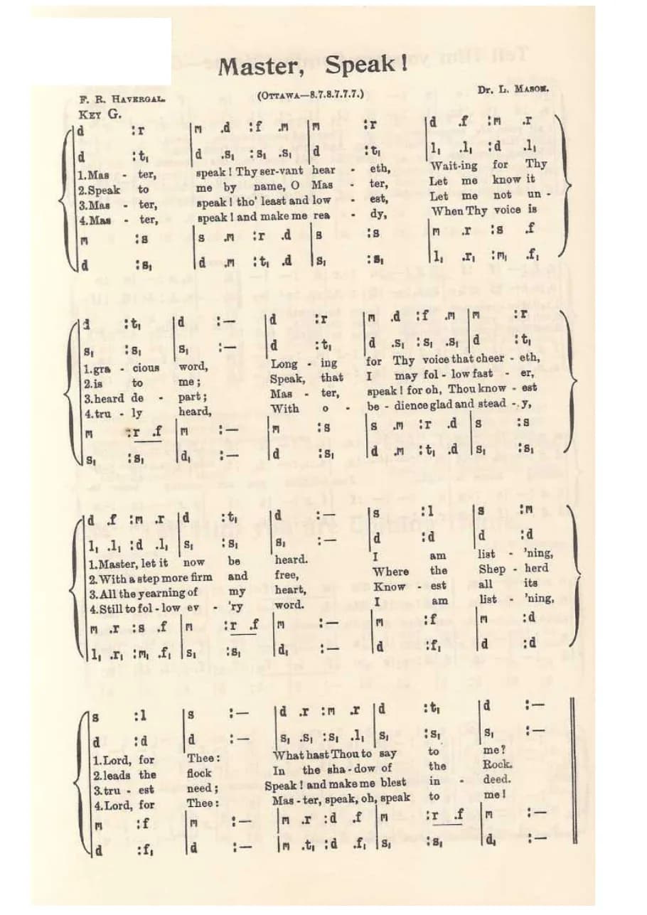 Master, Speak! — first page