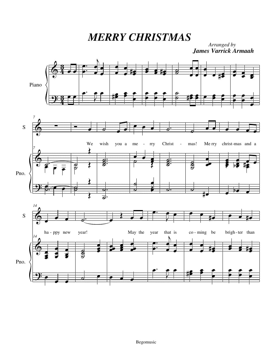 Merry Christmas Arr — first page