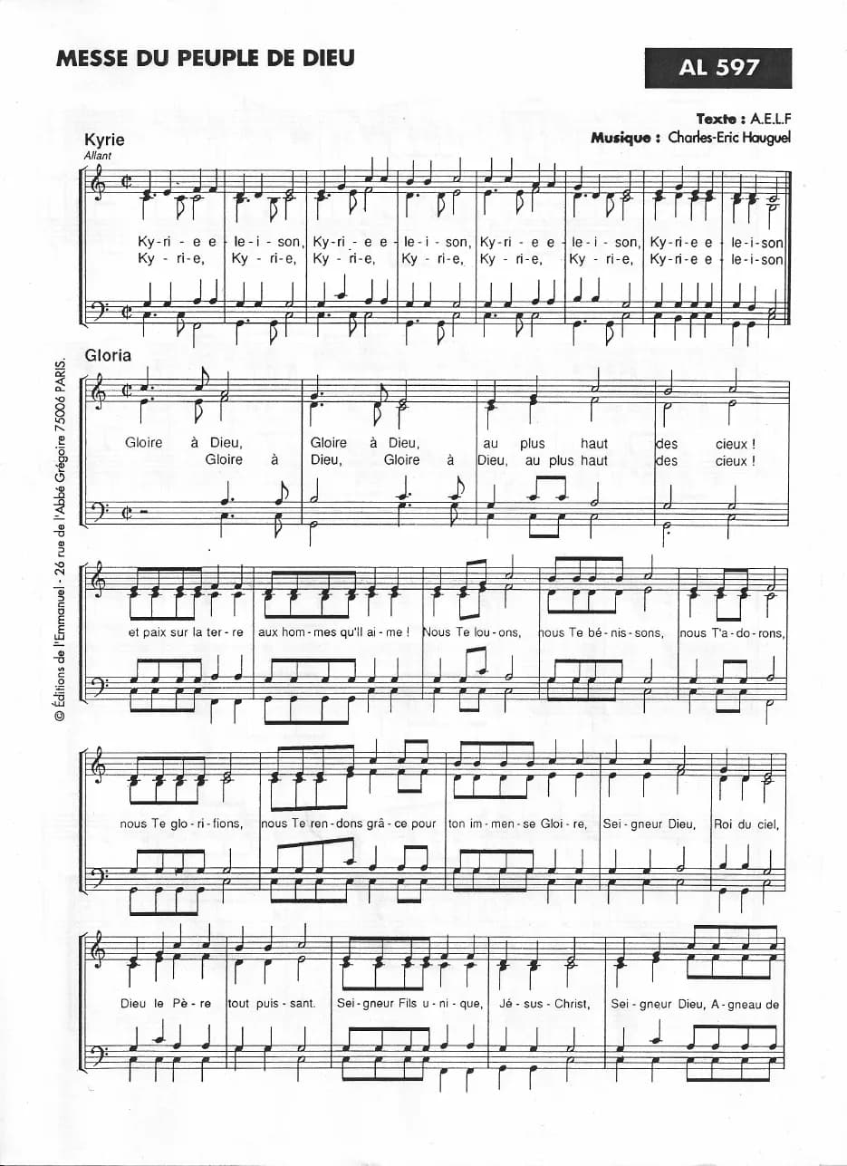 Messe du Peuple de Dieu — first page