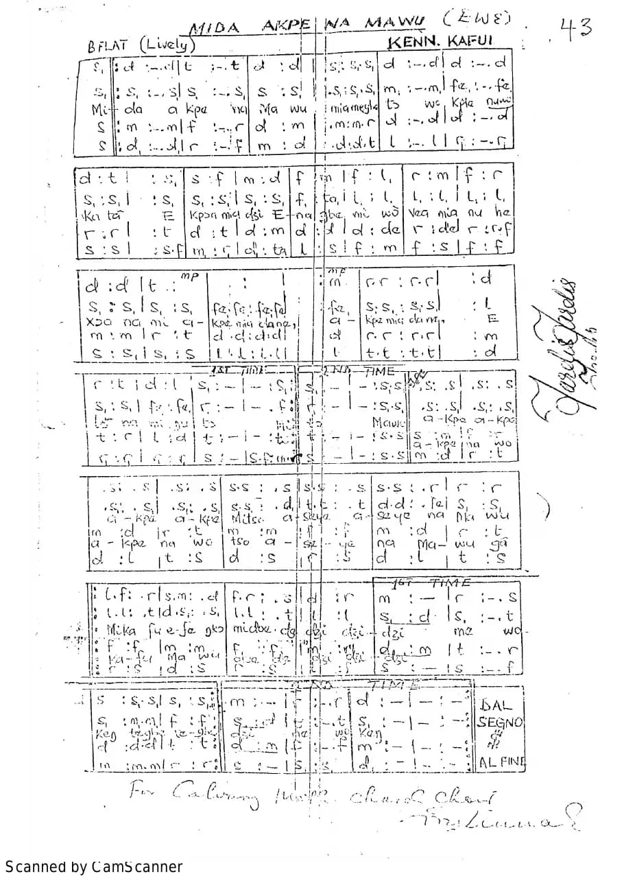 Mida Akpe Na Mawu — first page