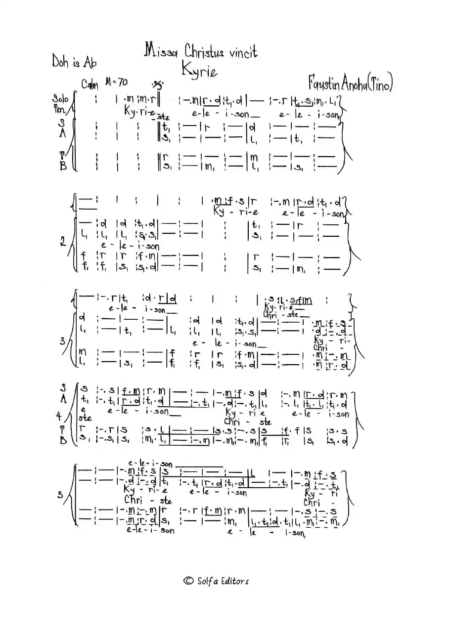 Missa Christus — first page